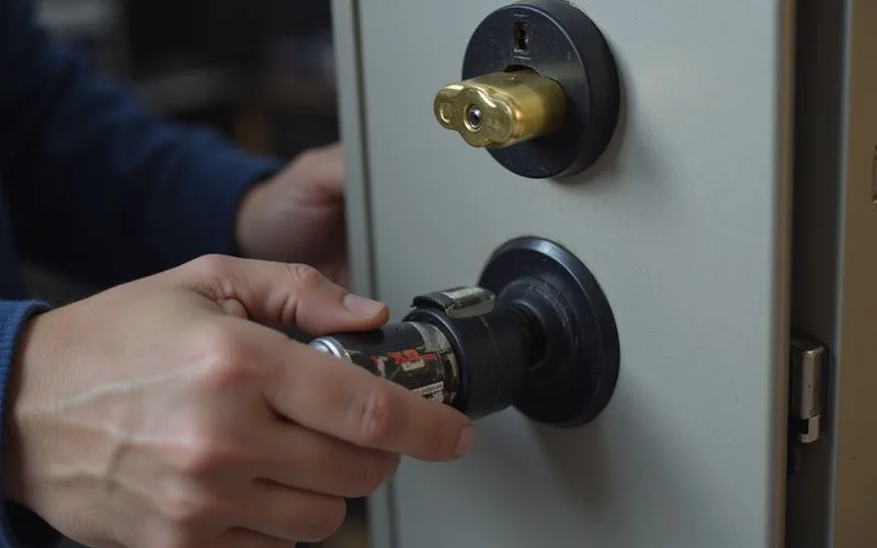 9V battery used on a smart lock's emergency power terminal